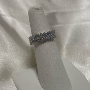 Rhodium Plated Bling Ring